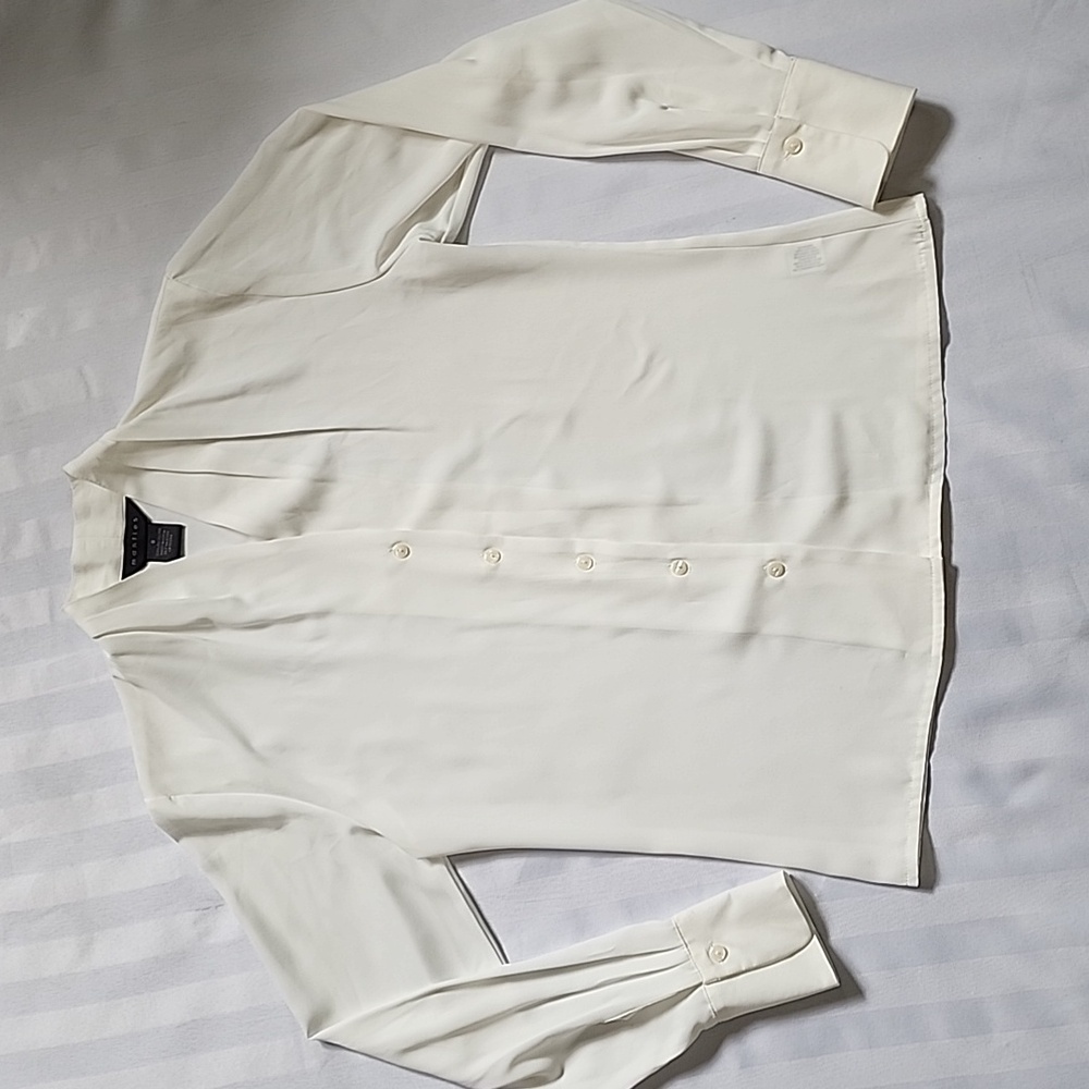 Soft White Button-Up Blouse